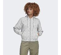 Adidas Women W MHE AOP FZ HD Sweatshirt Brgrin, 2X-Small