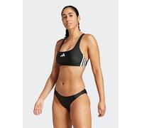 adidas Womens 3 Stripe Bikini, Black/White, Size 34, Women Black/White