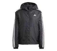adidas Womens 3 Stripe Essential Hooded Jacket Outerwear Long Sleeve Lightweight
