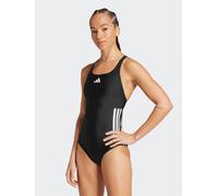 adidas Womens 3 Stripe Swimsuit, Black/White, Size 28, Women Black/White