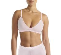 Adidas Women's 3 Stripes Active Essentials Cotton Triangle Wrap Bralette Bra, Clear Pink, S