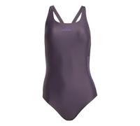adidas Women's 3 Stripes C-Back Swimsuit, Aurora Black/Aurora Plum, 32