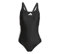 adidas Women's 3 Stripes C-Back Swimsuit, Black/White/White, 42