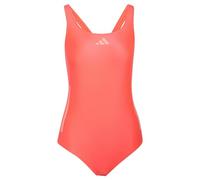 adidas Women's 3 Stripes C-Back Swimsuit Swimwear, Solar Turbo/Frozen Turbo, 32