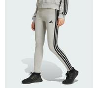 adidas Women's ESSENTIALS 3-STRIPES COTTON LEGGINGS, medium grey heather/black, S