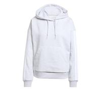 adidas Women's Essentials 3-Stripes Fleece Hoodie Sweatshirt, light grey heather/white, L