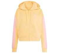 Adidas Essentials 3 Stripes French Terry Full Zip Sweatshirt Yellow L Woman
