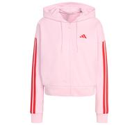 adidas - Women's 3-Stripes French Terry Full Zip Hoodie - Training jacket size S, pink