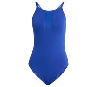 adidas Women's 3-Stripes High Neck 2-Way Straps Peachsoft Swimsuit Swimwear, semi Lucid Blue, 42"