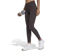 adidas Women's 3 Stripes Studio All Me 7/8 X-Over Leggings - Aurora Coffee - XS - Brown