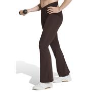 adidas Women's 3 Stripes Studio All Me Flare X-Over Leggings - Aurora Coffee - Brown - Size: Medium