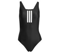 adidas Women's 3 Stripes V-Back Swimsuit, Black/White, 26