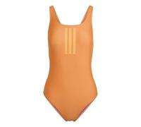 adidas Women's 3 Stripes V-Back Swimsuit, Pure Orange/Pure Tangerine, 36