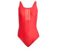 adidas Women's 3 Stripes V-Back Swimsuit, Pure Ruby/Lucid red, 38