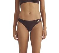 adidas womens Active Micro Contour Thong Underwear, Shadow Brown, S