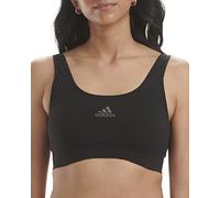 adidas Women's Active Micro Stretch Seamless Wireless Lounge Bra Padded, Opaque, Black, S