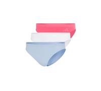 adidas womens Active Seamless Bikini Brief Underwear, Easy Coral/White/Glow Blue, S