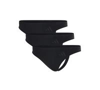 adidas Women's Active Seamless Ultimate Stretch Thong Underwear 3-Pack, Black, XL