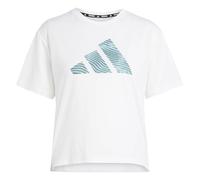 adidas Women's adi365 Running Essentials Brand Love Tee, White, XS