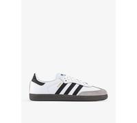 Adidas Womens Adidas Samba OG Logo-Print Leather Low-Top Trainers White Black Granite Eur 41.5 / 8.5 UK Women