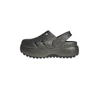 adidas Women's Adilette Platform Clog, core Black/Shiny Silver, 9 UK