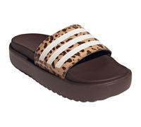 adidas Women's Adilette Platform Slides - Shadow Brown/Cloud White/Magic Beige - Size: UK 8