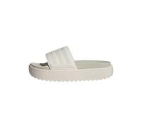 adidas Women's Adilette Platform Slides, chalk white/chalk white/orbit grey, 7 UK