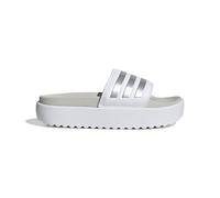 adidas Womens Adilette Platform Sliders Cloud White/Zero Metalic/Grey One 7