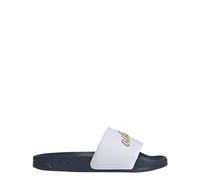 adidas Women's ADILETTE SHOWER, Cloud White / Gold Metallic / Navy, 10 UK