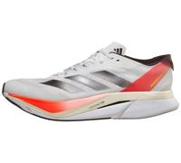 Adidas Womens Adizero Boston 12 W, White/Aurora Met./Solar Red, 10.5
