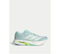 adidas Women's Adizero Boston 13 Shoes - Semi Flash Aqua/Zero Metallic/Lucid Lemon - UK 4.5 - Blue