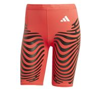 adidas Womens Adizero Responsive Control Running Tight Short Leggings Semi Lucid Red/Black L