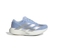 adidas Women's Adizero Evo Sl Running Shoes Sneaker, Blue/Silver Metallic/White, 5.5 UK