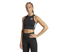 adidas Women's Adizero Running Gel Pocket Crop Tank Top, Black, M