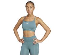 adidas Women's Aeroreact Training 3-Stripes Sports Bra - Preloved Teal - Green - Size: Large