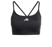 adidas Women's AeroReact Training 3Stripes Bra, Black, S