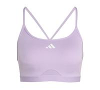 adidas Women's AeroReact Training 3Stripes Bra, Powder Plum, M