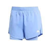 adidas Women's AEROREADY Made for Training Minimal Two-in-One Shorts, Blue Fusion/White, XS
