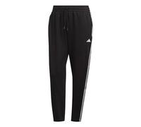 adidas Women's AEROREADY Made4Training 7/8 Knit 3-Stripes Tapered Pants, Black/White, XS