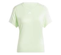 adidas Women's AEROREADY Train Essentials 3-Stripes Tee, semi Green Spark/White, L