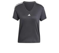 adidas Women's AEROREADY Train Essentials 3-Stripes V-Neck T-Shirt, Black, L