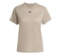 adidas Women's AEROREADY Train Essentials Minimal Branding Crewneck Tee, Chalky Brown/Black, S