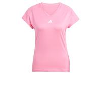 adidas Women's AEROREADY Train Essentials Minimal Branding V-Neck Tee, Pink Fusion/White, L
