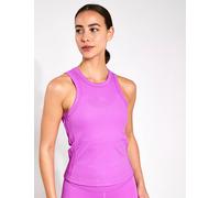 adidas Women's All Gym Seasonal Rib Tight Fit Tonal 3-Stripes Tank Top - Purple Burst - Size: Large