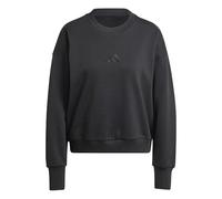 adidas Women's ALL SZN Fleece Loose Sweatshirt - Black - Size: Large