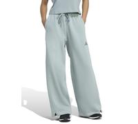 adidas Women's ALL SZN Fleece Loose Wide-Leg Pants - Wonder Sage - Green - Size: Large