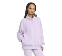 adidas womens All Szn Soft Lux Loose Full-zip Track Top, Powder Plum, Medium