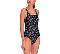 adidas Women's Allover Print Sportswear Swimsuit, Black/White, 40