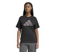adidas Women's Animal Graphic T-Shirt, Black/camo, S