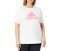 adidas Women's Animal Print Graphic Tee, White, XXS